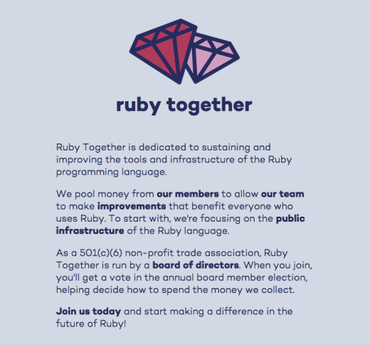 screenshot of rubytogether.org